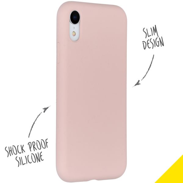 Liquid Silikoncase Rosa für das iPhone Xr