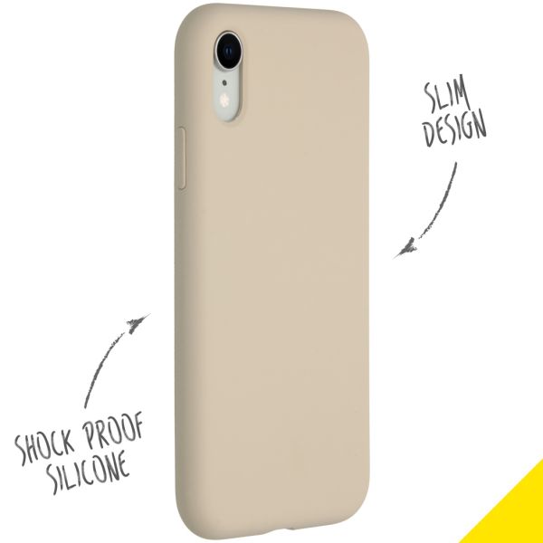 Liquid Silikoncase für das iPhone Xr - Stone
