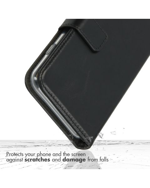 Echtleder Klapphülle Schwarz für das iPhone Xs