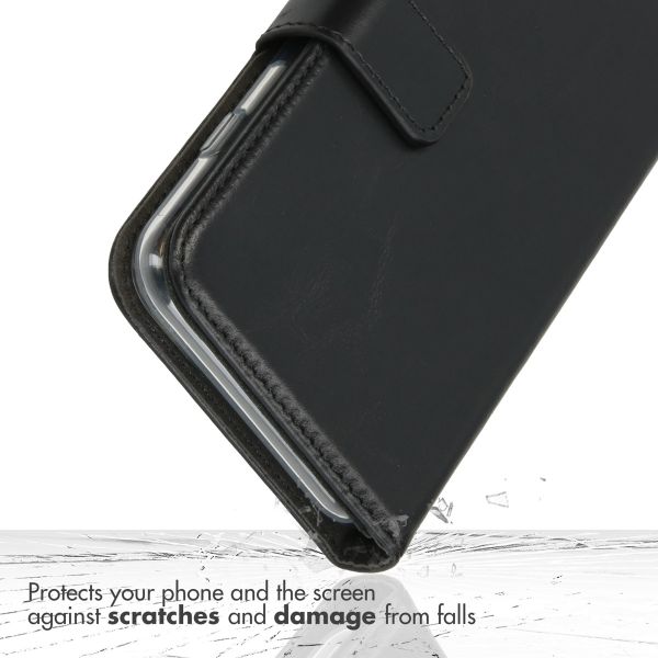 Echtleder Klapphülle Schwarz für das iPhone Xs