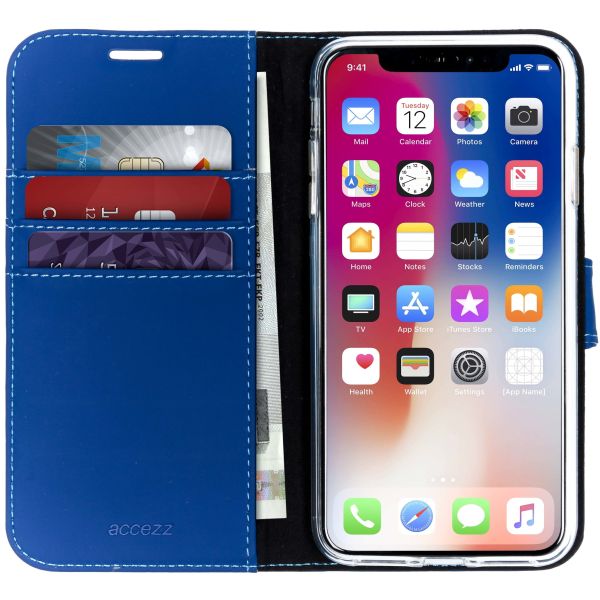 Wallet TPU Klapphülle Blau für das iPhone Xs Max