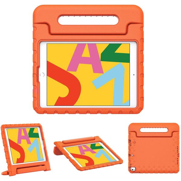 Kidsproof Backcover met handvat iPad 10.2 (2019 / 2020) - Oranje / Orange