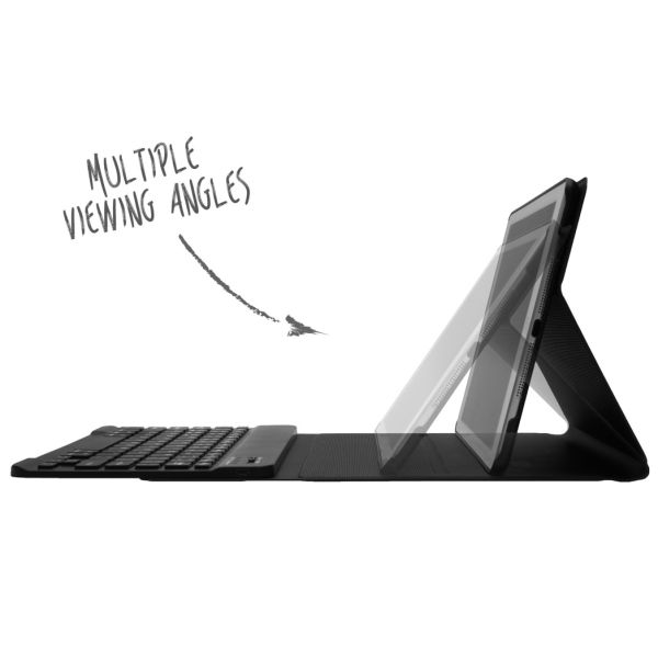 QWERTZ Bluetooth Keyboard Klapphülle für das iPad 10.2 (2019 / 2020 / 2021) - Schwarz