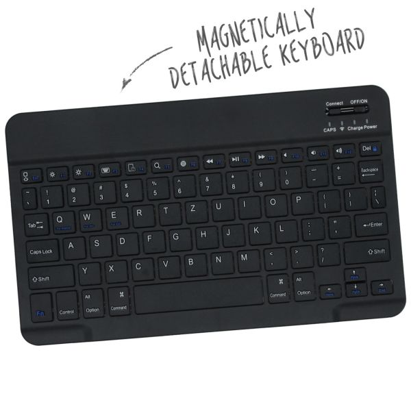 QWERTZ Bluetooth Keyboard Klapphülle für das iPad 10.2 (2019 / 2020 / 2021) - Schwarz