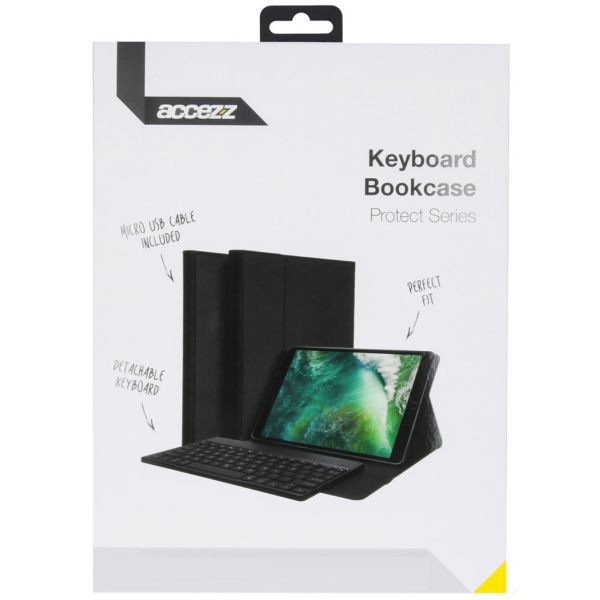 QWERTZ Bluetooth Keyboard Klapphülle für das iPad 10.2 (2019 / 2020 / 2021) - Schwarz