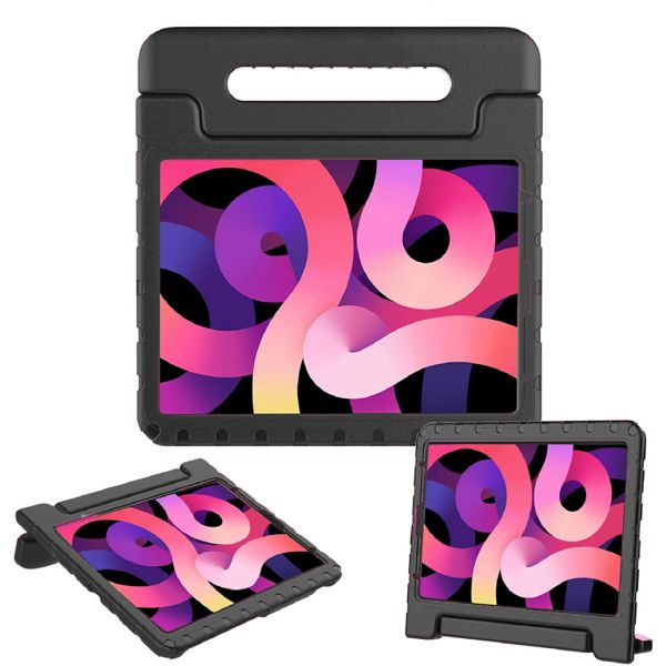 Kidsproof Backcover met handvat iPad Air (2020) - Zwart - Zwart / Black