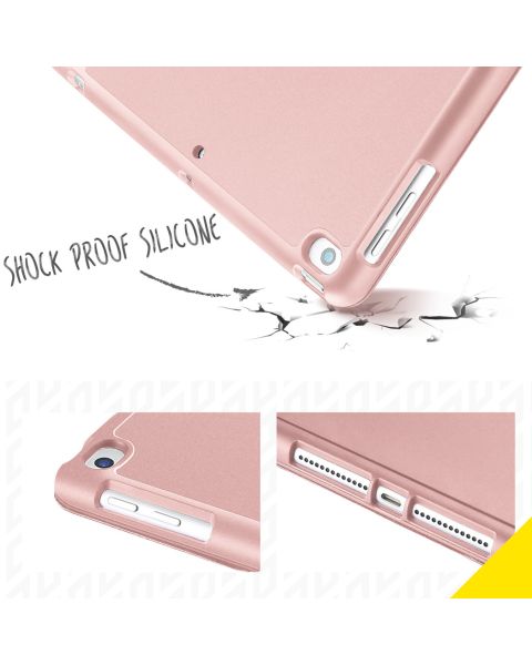 Smart Silicone Klapphülle für das iPad (2018) / (2017) / Air (2013) / Air 2 - Roségold