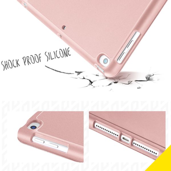 Smart Silicone Klapphülle für das iPad (2018) / (2017) / Air (2013) / Air 2 - Roségold
