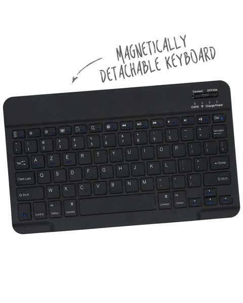 QWERTZ Bluetooth Keyboard Klapphülle für das iPad (2018/2017) / Air (2013) / Air 2 - Schwarz