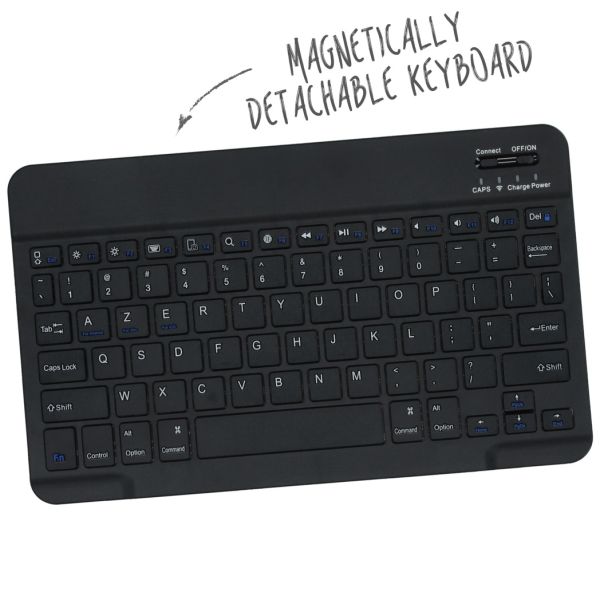 QWERTZ Bluetooth Keyboard Klapphülle für das iPad (2018/2017) / Air (2013) / Air 2 - Schwarz
