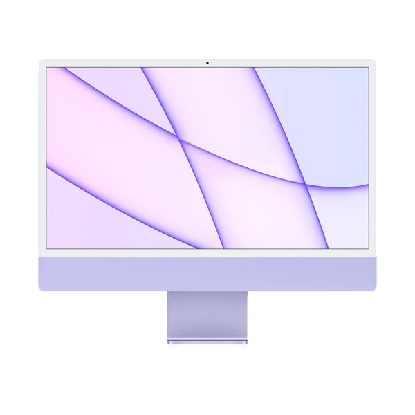 Refurbished iMac 24 Zoll | Apple M1 8-Core | 256 GB SSD | 8 GB RAM | 4 Anschlüsse | 8-Core GPU |  Lila (Retina, 2021)