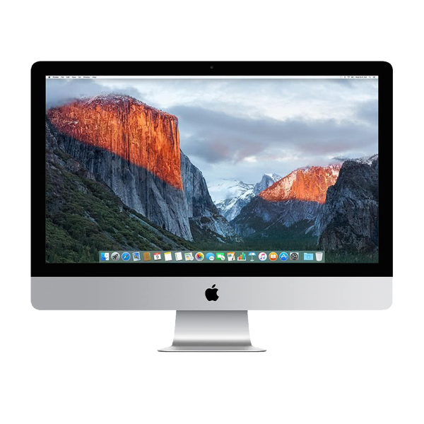 Refurbished iMac 27 Zoll | Core i5 3.2 GHz | 2 TB Fusion | 8G B RAM | Silber (5K, Retina, Ende 2015)