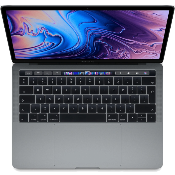 MacBook Pro 13 Zoll | Touch Bar | Core i7 2.8 GHz | 512 GB SSD | 16 GB RAM | Spacegrau (2019) | Qwerty