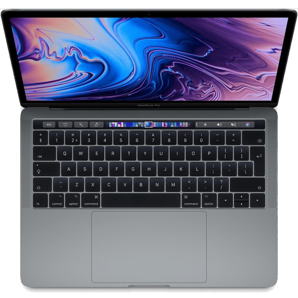 MacBook Pro 13 Zoll | Touch-Bar | Core i5 1,4 GHz | 256 GB SSD | 8 GB RAM | Spacegrau (2019) | Qwerty