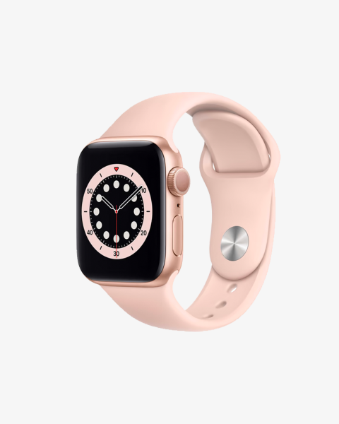 Refurbished Apple Watch Serie 6 | 40mm | Aluminium Gold | Rosa Sportarmband | GPS | WiFi + 4G