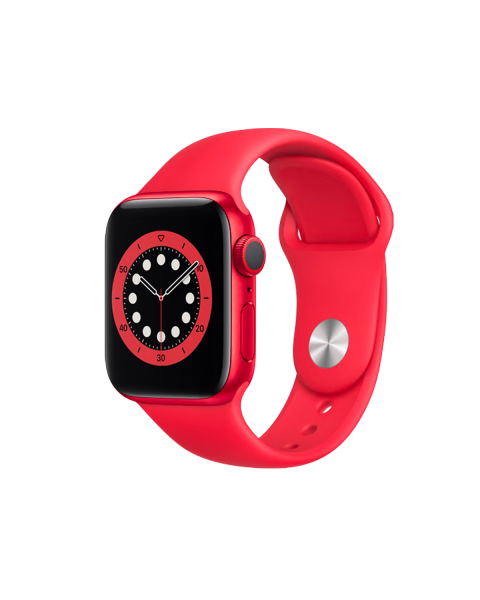 Refurbished Apple Watch Serie 6 | 40mm | Aluminium Rot | Rotes Sportarmband | GPS | WiFi + 4G