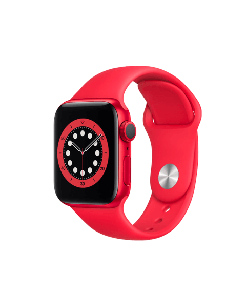 Refurbished Apple Watch Serie 6 | 40mm | Aluminium Rot | Rotes Sportarmband | GPS | WiFi