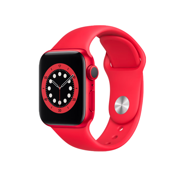 Refurbished Apple Watch Serie 6 | 40mm | Aluminium Rot | Rotes Sportarmband | GPS | WiFi