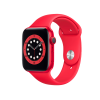 Refurbished Apple Watch Serie 6 | 44mm | Aluminium Rot | Rotes Sportarmband | GPS | WiFi + 4G