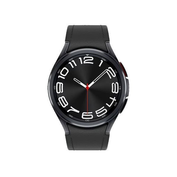 Refurbished Galaxy Watch6 Classic | 43mm | Stainless steel Schwarz | Schwarz Hybrid Eco-Leather Armband | GPS | WiFi + 4G
