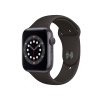 Refurbished Apple Watch Serie 6 | 44mm | Aluminium Spacegrau | Schwarzes Sportarmband | GPS | WiFi