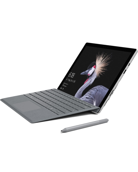 Refurbished Microsoft Surface Pro 4 | 12,3 Zoll | 6. Generation i5 | 256GB SSD | 8GB RAM | Grau QWERTY Tastatur | Ohne Stift