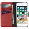 Echtleder Klapphülle Rot für iPhone 5 / 5s / SE