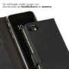 Echtleder Klapphülle Schwarz für iPhone SE (2022 / 2020) / 8 / 7 / 6(s)
