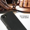 Echtleder Klapphülle Schwarz für iPhone SE (2022 / 2020) / 8 / 7 / 6(s)