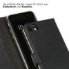 Echtleder Klapphülle Schwarz für iPhone SE (2022 / 2020) / 8 / 7 / 6(s)
