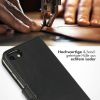 Echtleder Klapphülle Schwarz für iPhone SE (2022 / 2020) / 8 / 7 / 6(s)
