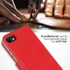 Echtleder Klapphülle Rot für iPhone SE (2022 / 2020) / 8 / 7 / 6(s)