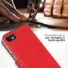Echtleder Klapphülle Rot für iPhone SE (2022 / 2020) / 8 / 7 / 6(s)