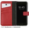 Echtleder Klapphülle Rot für iPhone SE (2022 / 2020) / 8 / 7 / 6(s)