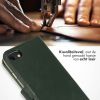 Echtleder Klapphülle Grün für iPhone SE (2022 / 2020) / 8 / 7 / 6(s)
