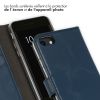 Echtleder Klapphülle Blau für das iPhone SE (2022 / 2020) / 8 / 7 / 6(s)