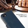 Echtleder Klapphülle Blau für das iPhone SE (2022 / 2020) / 8 / 7 / 6(s)