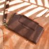 Uitneembare Vegan Lederen Bookcase iPhone SE (2020) / 8/7/6s - Bruin / Brown