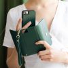 Uitneembare Lederen Clutch iPhone SE (2020) / 8 / 7 / 6(s) - Groen / Green