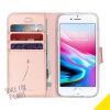Rosa TPU Klapphülle für das iPhone SE (2022 / 2020) / 8 / 7 / 6(s)