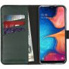 Echtleder Klapphülle Grün für das Samsung Galaxy A20e