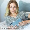 Echtleder Klapphülle für das Samsung Galaxy A32 (4G) - Hellblau