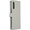 Selencia Echt Lederen Booktype Galaxy A50 / A30s - Lichtgrijs / Hellgrau    / Light Gray