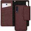2-in-1 Uitneembare Slang Bookcase Galaxy A50 / A30s - Rood - Donkerrood / Dark Red