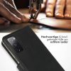 Echtleder Klapphülle für das Samsung Galaxy S20 FE - Schwarz