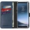 Echtleder Klapphülle Blau für das Samsung Galaxy S8