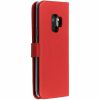 Echtleder Klapphülle Rot für Samsung Galaxy S9