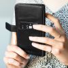 Echtleder Klapphülle Schwarz für das Samsung Galaxy S10