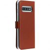 Echtleder Klapphülle Hellbraun für das Samsung Galaxy S10
