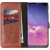 Echtleder Klapphülle für das Samsung Galaxy S10 Plus - Hellbraun